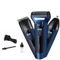 Máquina de barbear Aparador Recarregável 3 em 1 Bivolt Potente