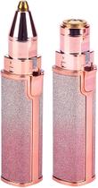 Máquina de barbear com BATOM +CANETA NV feminino mini depilador de sobrancelha elétrica 2 em 1 de carga USB