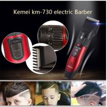 Máquina De Barbear Cortar Cabelo e Aparador Elétrico masculino - Kemei Km-730 - rafashop