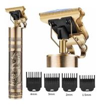 Maquina De Barbear E Cabelo Barber Shop Max Dragon Dourada