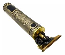 Máquina De Barbear E Cortar Cabelo Profissional Sem Fio Premium Cor Dourado