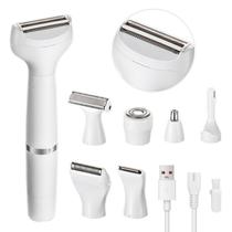 Máquina de barbear elétrica 7 em 1 para depilação indolor feminina