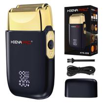 Máquina de Barbear Elétrica HIENA PRO - Dupla Lâmina - Preto e Dourado Máquina de Barbear Elétrica HIENA PRO - Dupla Lâmina - Preto e Dourado