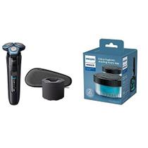 Máquina de barbear Philips Norelco 7600 S7886/84 com 2 cápsulas de limpeza rápida