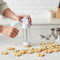 Máquina de Biscoitos Biscoiteira c/ 18 Moldes Cookie Bolacha