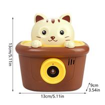 Máquina de bolha de desenho animado de bebê bonito Máquina de bolha automática elétrica de brinquedo 50ml