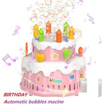 Máquina De Bolhas Automática Para Bolo De Aniversário Infantil 10000+ Bolhas Por Minuto Luzes Música