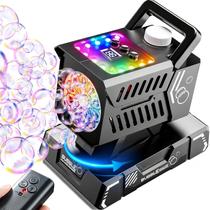 Máquina de Bolhas Bttyu Controle Remoto 11 Luzes RGB Máquina de Bolhas Bttyu Controle Remoto 11 Luzes RGB