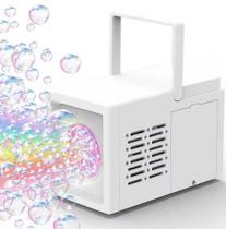 Máquina de Bolhas de sabão Automática Brinquedo lança bolha ao ar livre infantil portátil pra festas