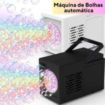 Máquina de Bolhas de sabão Automática Brinquedo lança bolha ao ar livre infantil portátil pra festas