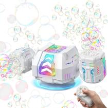 Máquina de Bolhas Fitrobust Recarregável com Duplo Bico e Luz RGB