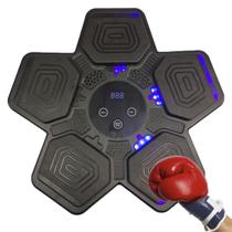 Maquina De Boxe Boxing Bluetooth 5 Modos Interativa Inteligente Saco Pancada Soco Musculaçao Atividade Fisica Exercicio Academia Wall Target Musica