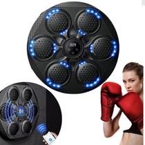 Máquina de Boxe Treino Blotooth Musical Led Parede Soco