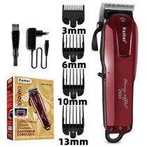 Máquina De Cabelo Profissional Sem Fio Kemei Km-Pg2600 Bordô Máquina De Cabelo Profissional Sem Fio Kemei Km-Pg2600 Bordô