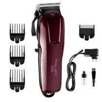 Máquina De Cabelo Profissional Sem Fio Kemei Km-pg2600 Bordô