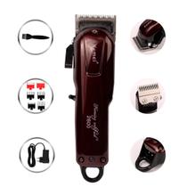 Máquina De Cabelo Profissional Sem Fio Kemei Km-Pg2600 Bordô