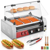 Máquina de Cachorro-Quente FOHERE com 7 Rolos e Capacidade para 18 Unidades 1050W Máquina de Cachorro-Quente FOHERE com 7 Rolos e Capacidade para 18 Unidades 1050W