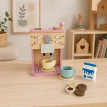 Máquina de Café Brinquedo de Madeira Mini Cozinha Montessori Máquina de Café Brinquedo de Madeira Mini Cozinha Montessori