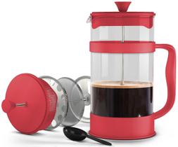 Máquina de café/chá French Press Utopia Kitchen 350ml vermelha