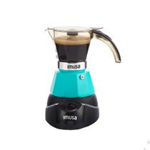 Máquina de Café Espresso Elétrica Imusa - 2 ou 3 Xícaras - Azul-Petróleo
