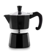 Máquina de café expresso Bellemain Stovetop, 3 xícaras de alumínio preto