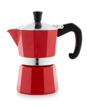 Máquina de café expresso Bellemain Stovetop, 3 xícaras de alumínio vermelho