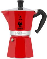 Máquina de café expresso Bialetti Moka Express 3 xícaras de alumínio vermelho Máquina de café expresso Bialetti Moka Express 3 xícaras de alumínio vermelho