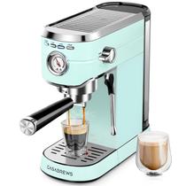 Máquina de café expresso CASABREWS 20 bar com batedor de leite 1L verde pastel