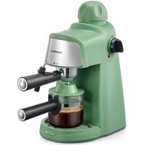 Máquina de café expresso Ihomekee 3.5Bar com aquecimento de 1-4 xícaras verdes