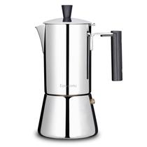 Máquina de café expresso para fogão Easyworkz Pedro 4 xícaras 200mL em aço inoxidável