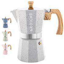 Máquina de café expresso para fogão GROSCHE Milano Moka Pot 6 xícaras cinza Máquina de café expresso para fogão GROSCHE Milano Moka Pot 6 xícaras cinza