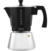 Máquina de café expresso para fogão GROSCHE Milano Moka Pot 9 xícaras preta Máquina de café expresso para fogão GROSCHE Milano Moka Pot 9 xícaras preta