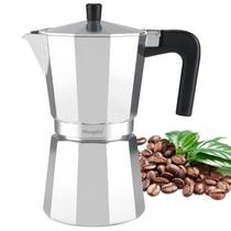 Máquina de café expresso para fogão Mongdio Moka Pot 600 ml 12 xícaras de prata