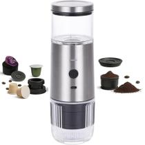 Máquina de Café Expresso Portátil Cápsula Elétrico Inox USB