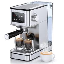 Máquina de café expresso QJA 20 Bar com batedor de leite e tanque de água de 1,7 L