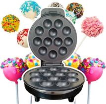 Maquina De Cake Pop 12 Bolinhos Cupcake Crepeira 110V e 220V 1000W Antiaderente Mini
