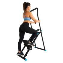 Máquina De Caminhada Escalada Simulador Escadas Até 140kg Treino Glúteos Pernas Fitness Dobrável Alui Preto - Aluí