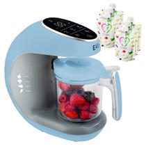 Máquina de Comida para Bebês EVLA'S - Steamer Blender com 6 Bolsas