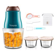 Máquina de comida para bebês Vroyuir 600mL com 10 lâminas e 2 tigelas de vidro