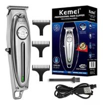 Maquina De Corta Cabelo Acabamento Kemei Km 1949 Gold ou Prata Metal Maquina De Corta Cabelo Acabamento Kemei Km 1949 Gold ou Prata Metal