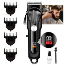 Maquina De Corta Cabelo Barbeador Recarregável Com Visor Lcd Maquina De Corta Cabelo Barbeador Recarregável Com Visor Lcd