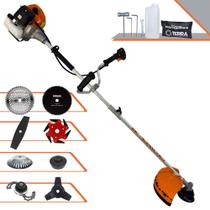 Máquina de Corta Grama Completa Terra GRHB430 Bi-Partida 43cc 12.000rpm 8 Em 1 Com Carretel e Faca 2 Pontas + Faca 3 Pontas + Faca 6 Pontas + Faca 40 Dentes + Faca 80 Dentes + Trimmer + Escova de Aço Máquina de Corta Grama Completa Terra GRHB430 Bi-Partida 43cc 12.000rpm 8 Em 1 Com Carretel e Faca 2 Pontas + Faca 3 Pontas + Faca 6 Pontas + Faca 40 Dentes + Faca 80 Dentes + Trimmer + Escova de Aço