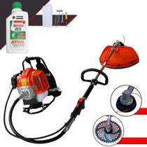 Máquina de Corta Grama Costal Terra GRC430 À Gasolina 43cc 1,7HP de Potência Roçadeira Com Lâmina 40 Dentes Vídea + Carretel de Nylon + Óleo Stihl 2T Máquina de Corta Grama Costal Terra GRC430 À Gasolina 43cc 1,7HP de Potência Roçadeira Com Lâmina 40 Dentes Vídea + Carretel de Nylon + Óleo Stihl 2T