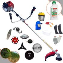 Máquina de Corta Grama Kawashima BCJ431L 43cc 10.000rpm 1,7HP Com Carretel e Faca 2 Pontas + EXTRA Faca 3 Pontas + Faca 6 Pontas + Faca 40 Dentes + Faca 80 Dentes + Trimmer + Escova + EPI + ÓLEO STIHL Máquina de Corta Grama Kawashima BCJ431L 43cc 10.000rpm 1,7HP Com Carretel e Faca 2 Pontas + EXTRA Faca 3 Pontas + Faca 6 Pontas + Faca 40 Dentes + Faca 80 Dentes + Trimmer + Escova + EPI + ÓLEO STIHL
