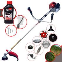 Máquina de Corta Grama Kawashima BCJ431L 43cc 1,7HP 8 Em 1 Com Carretel e Faca 2 Pontas + EXTRA Faca 3 Pontas + Faca 6 Pontas + Faca 40 Dentes + Faca 80 Dentes + Trimmer + Escova de Aço + ÓLEO TOYAMA Máquina de Corta Grama Kawashima BCJ431L 43cc 1,7HP 8 Em 1 Com Carretel e Faca 2 Pontas + EXTRA Faca 3 Pontas + Faca 6 Pontas + Faca 40 Dentes + Faca 80 Dentes + Trimmer + Escova de Aço + ÓLEO TOYAMA