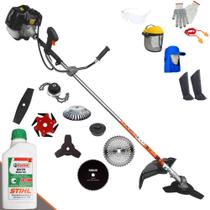 Máquina de Corta Grama Terra GRH430 43cc 6.500rpm 1,7HP Com Carretel Nylon e Faca 3 Pontas + EXTRA Faca 2 Pontas + Faca 6 Pontas + Faca 40 Dentes + Faca 80 Dentes + Trimmer + Escova + EPI + ÓLEO STIHL Máquina de Corta Grama Terra GRH430 43cc 6.500rpm 1,7HP Com Carretel Nylon e Faca 3 Pontas + EXTRA Faca 2 Pontas + Faca 6 Pontas + Faca 40 Dentes + Faca 80 Dentes + Trimmer + Escova + EPI + ÓLEO STIHL