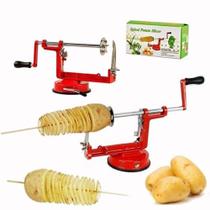 Maquina de cortar batata em espiral fazer legumes frutas e legumes fatiador slicer em palito chips