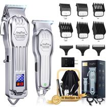 Máquina de Cortar Cabelo AngFan T-Blade - Kit de Aparador de Barba com Carregador