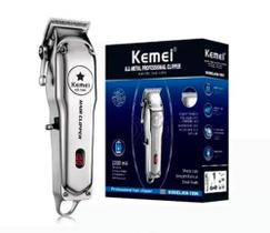 Máquina De Cortar Cabelo Aparadora de Pelos Kemei Com Led Máquina De Cortar Cabelo Aparadora de Pelos Kemei Com Led
