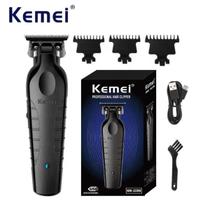 Máquina de Cortar Cabelo Barba Acabamento Profissional Kemei Km-2299 5W Recarregável